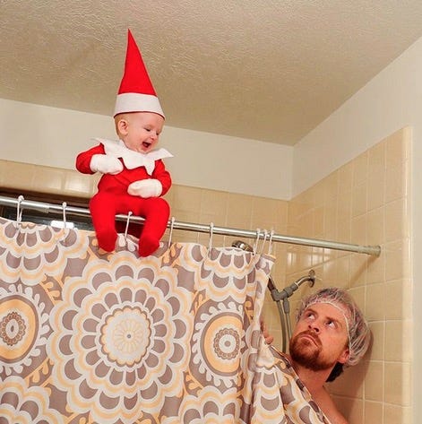 elf on the shelf baby costume